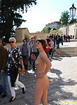 hot babe rossa naked on public streets
