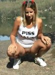 Hot pigtialed girl likes to take a pee outdoors for you