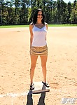 Stacey Steel Stripping On The Baseball Field