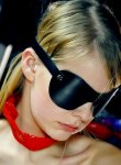 Slave out of the cage to help him bang a blindfolded blonde honey