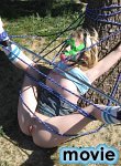 White trash teen tied up and humiliated like the dirty whore that she is