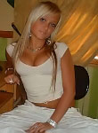 Blonde coed teen strips off indoors and posing for the camera
