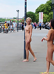 linda and agnes nude in public streets