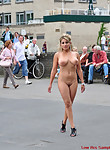 hot babe monic naked on public streets