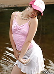 Sexy teen Ariel Rebel with pink cap