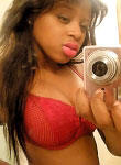 Naughty and hot selfpics taken by an amateur ebony chick