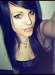 Pierced gothic girlfriends exposed their sexy body