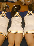 Seductive teen cheerleaders shows how slutty they are